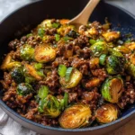 Ground Beef and Brussels Sprouts