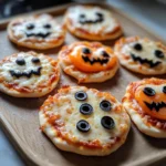 Halloween Mini Pizzas