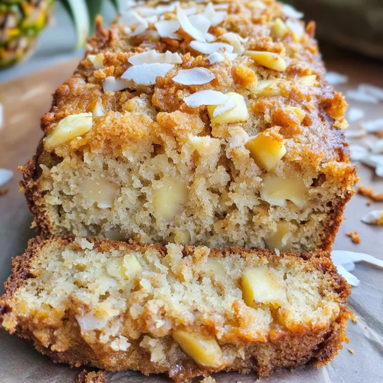 Hawaiian Banana Bread with Pineapple, Coconut & Macadamia Nuts