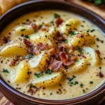 Hearty Cheddar Garlic Herb Potato Soup Recipe