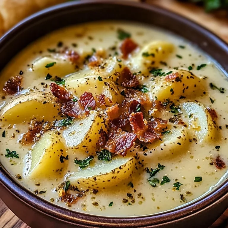 Hearty Cheddar Garlic Herb Potato Soup Recipe