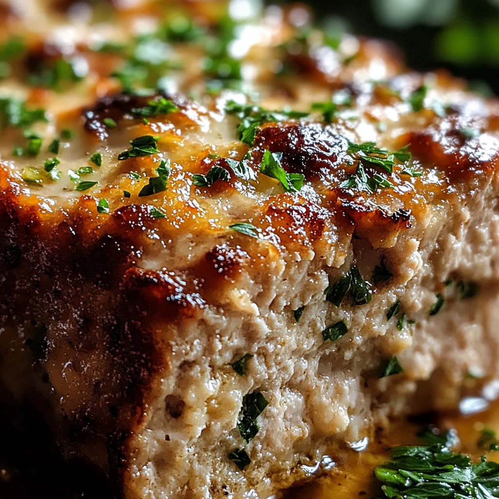 Melt-in-Your-Mouth Garlic Parmesan Chicken Meatloaf
