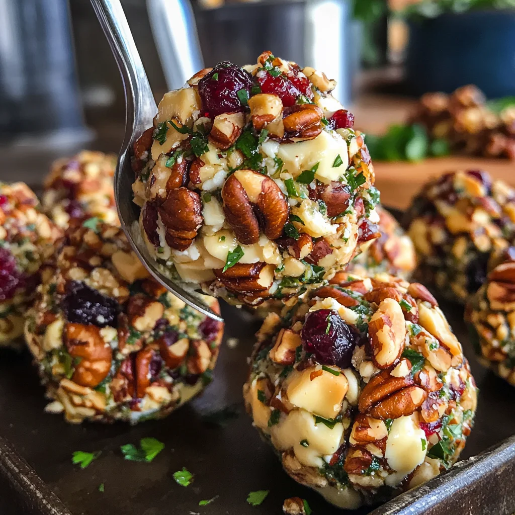 Mini Cranberry Pecan Goat Cheese Balls