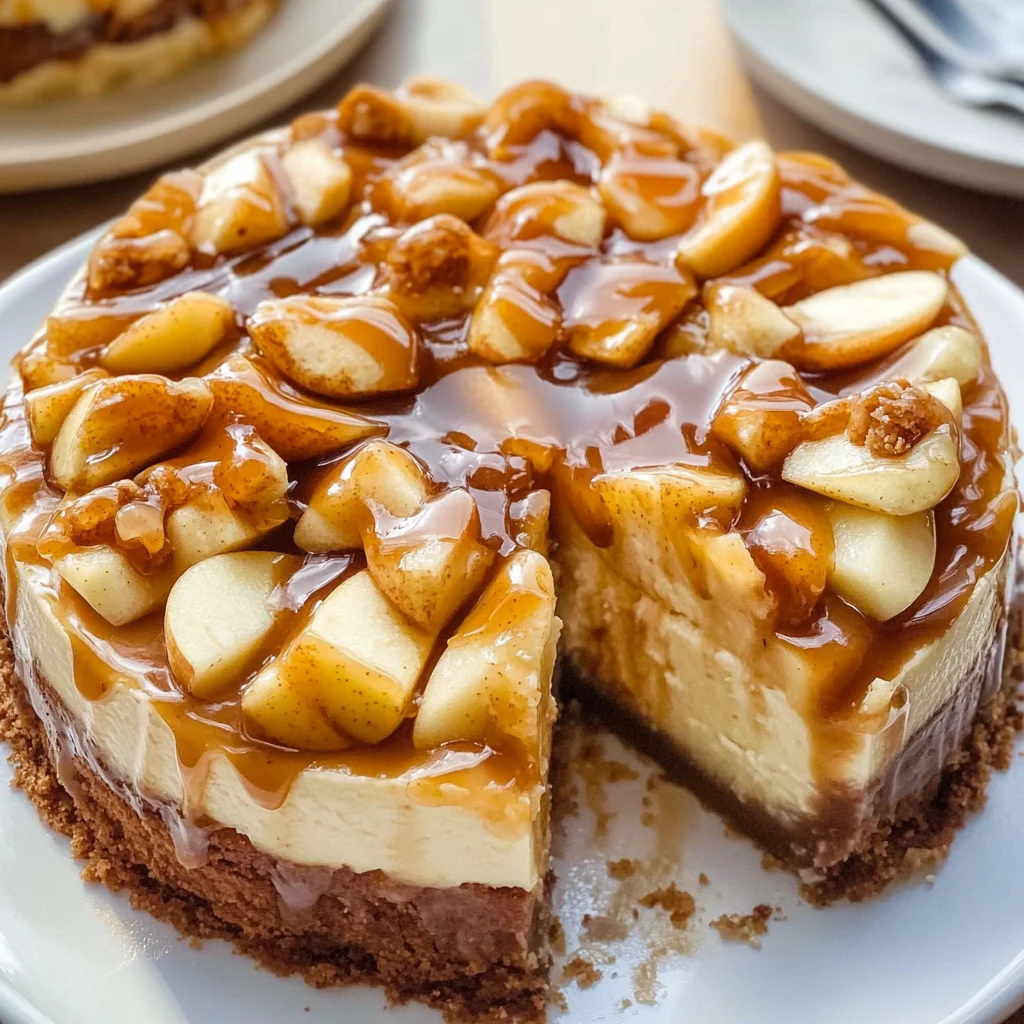 Salted Caramel Apple Pie Cheesecake