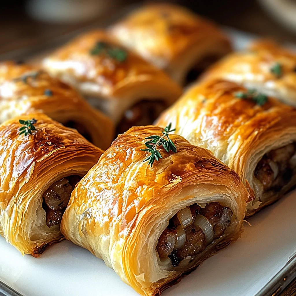 Savory French Onion Sausage Rolls