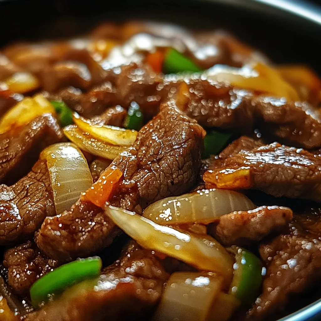 Sizzling Chinese Pepper Steak with Onions
