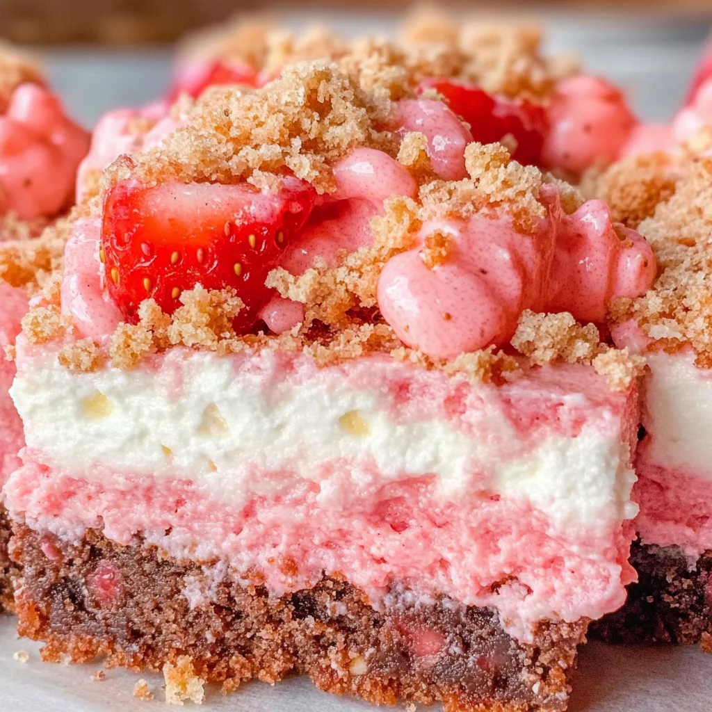 Strawberry Crunch Brownies