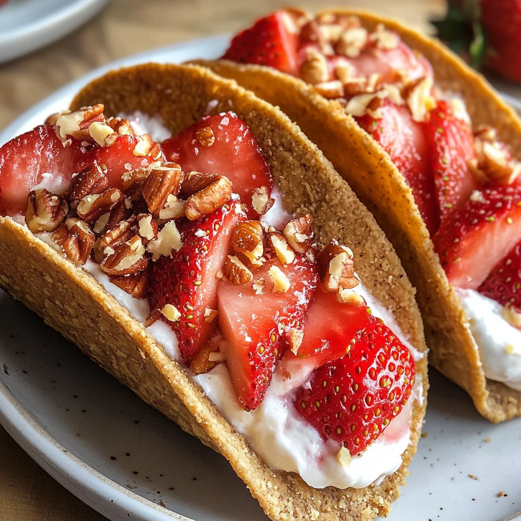 Strawberry Crunch Cheesecake Tacos