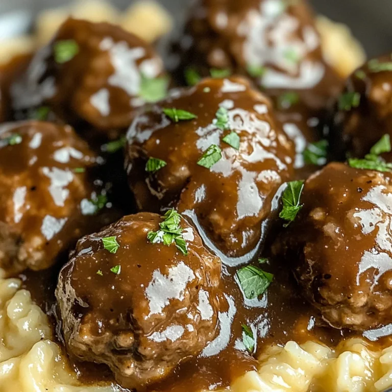 Tasty Slow Cooker Salisbury Steak Meatballs Recipe