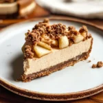VEGAN APPLE CRUMBLE CHEESECAKE