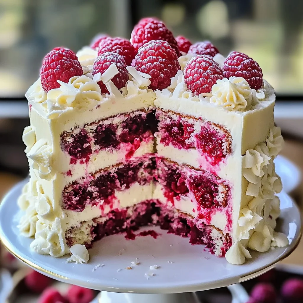 White Chocolate Raspberry Dream Cake : A Heavenly Dessert