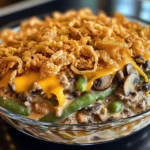 chicken hamburger Green Bean Casserole with Mushrooms made easy!