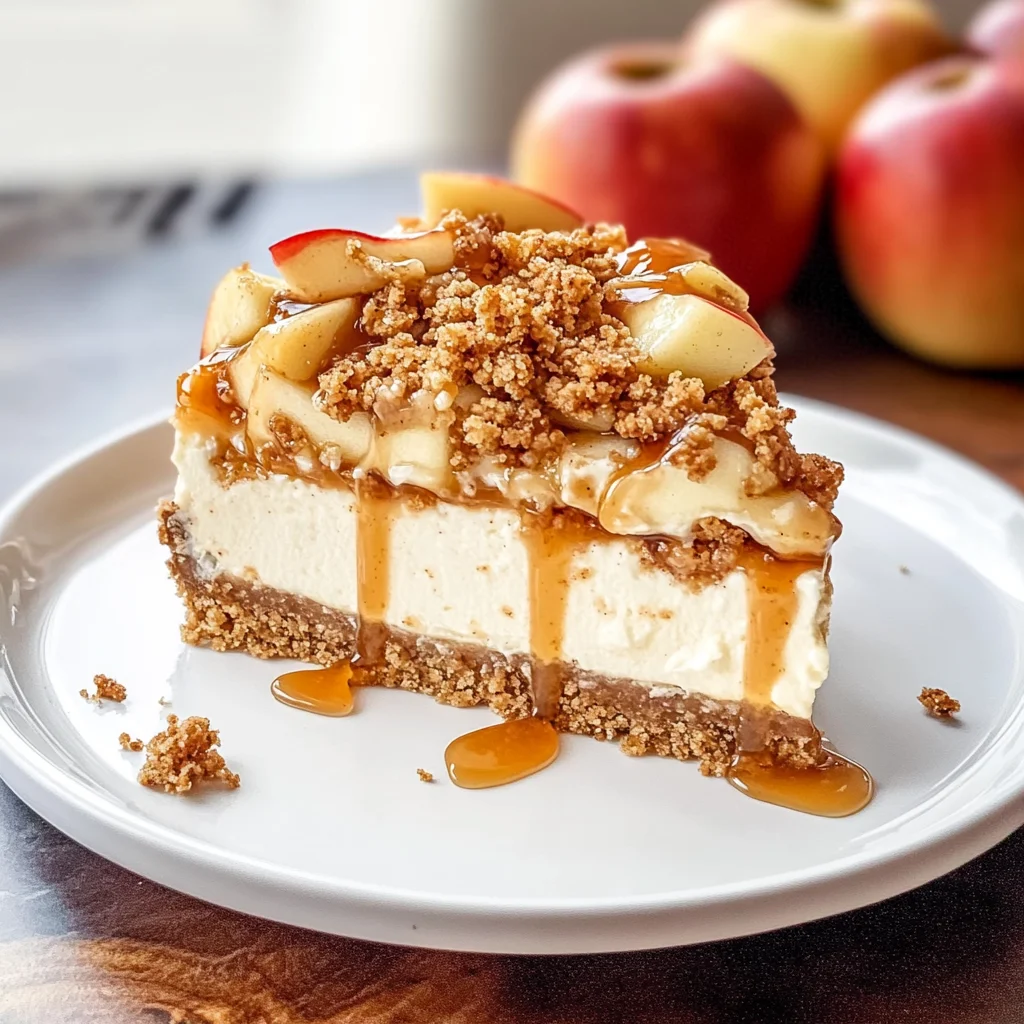 Apple Crisp Cheesecake