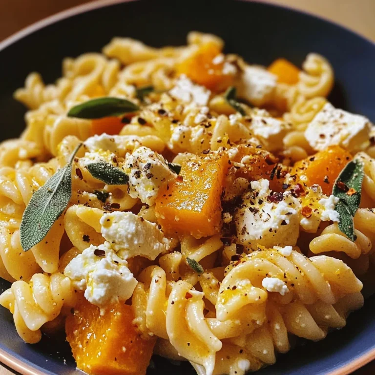 Baked Feta and Butternut Squash Pasta with Sage and Garlic