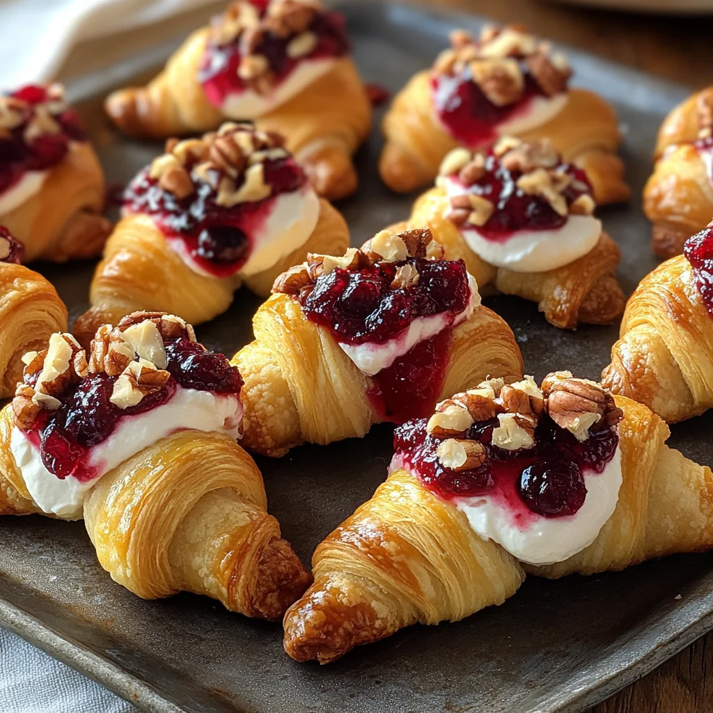 Cranberry Cream Cheese Crescent Bites