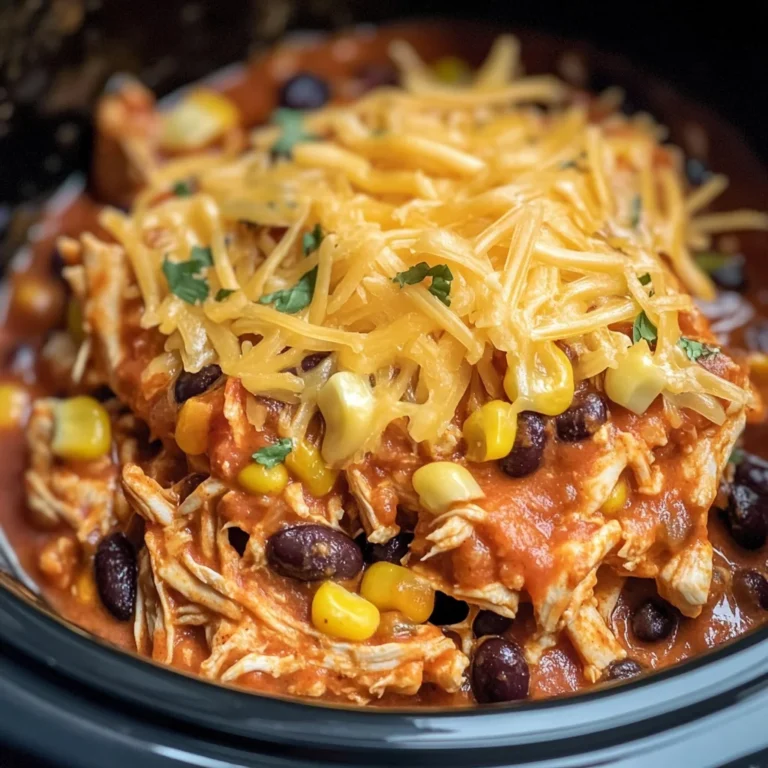 Crockpot Chicken Enchilada Casserole