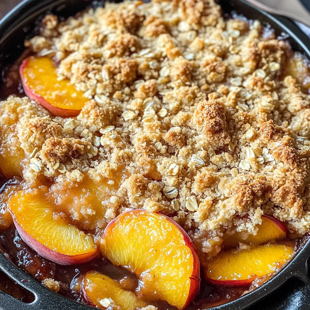 Easy Peach Crisp Recipe (Crispy & Juicy)