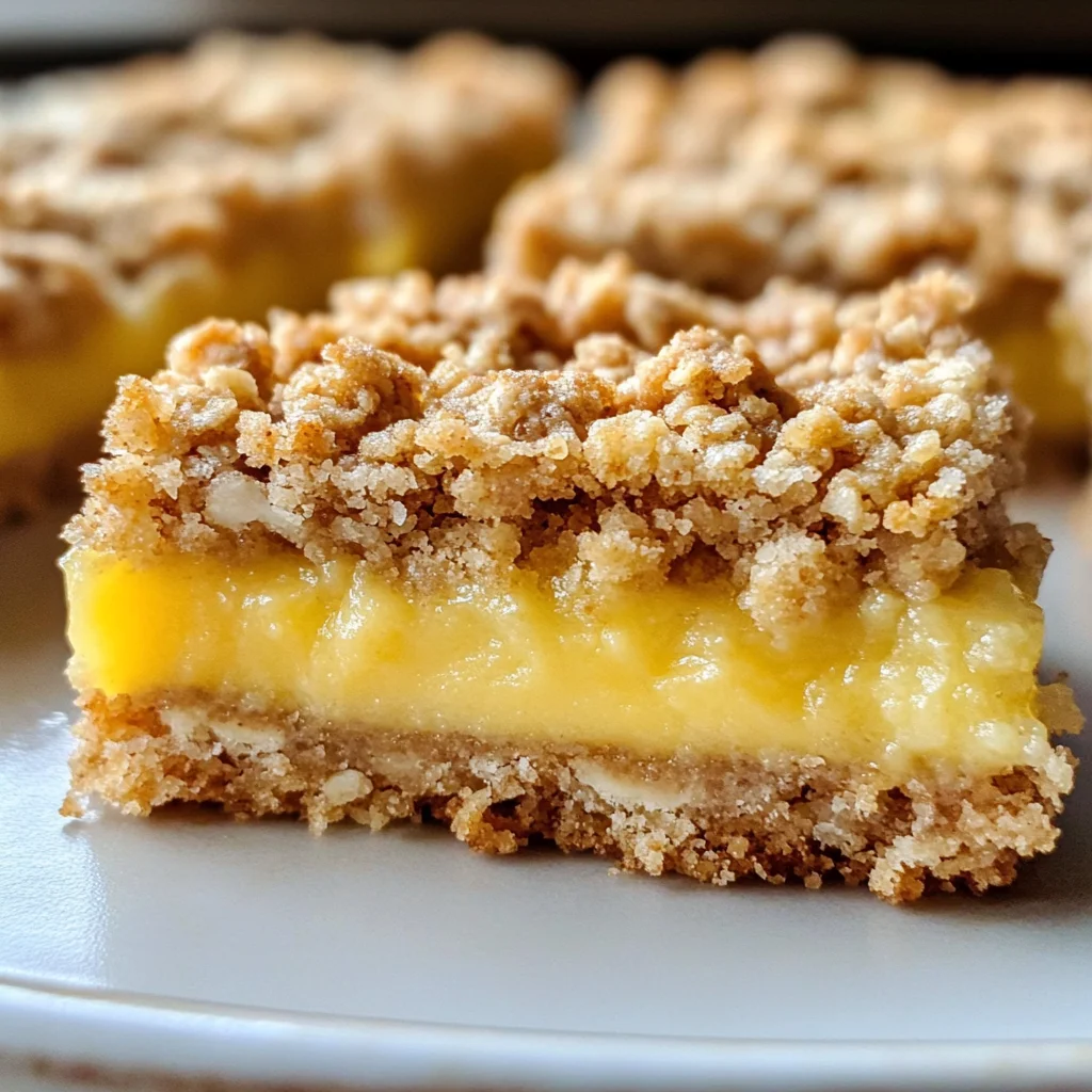 Lemon Oatmeal Crumble Bars