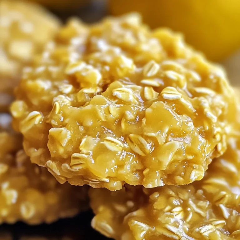 Lemon Oatmeal No-Bake Cookies