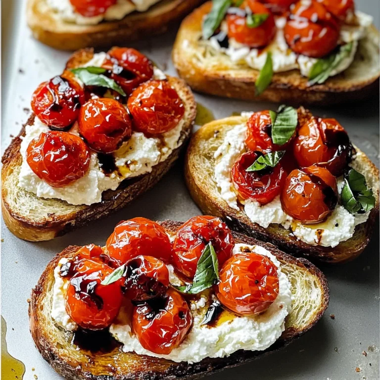 Ricotta Bruschetta with Roasted Tomatoes