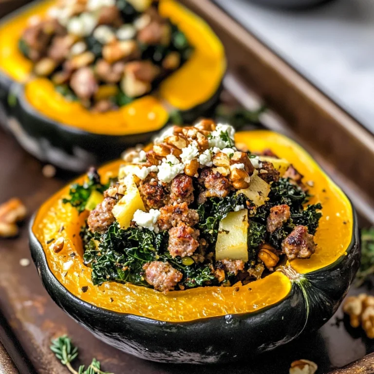 Sausage-Stuffed Acorn Squash