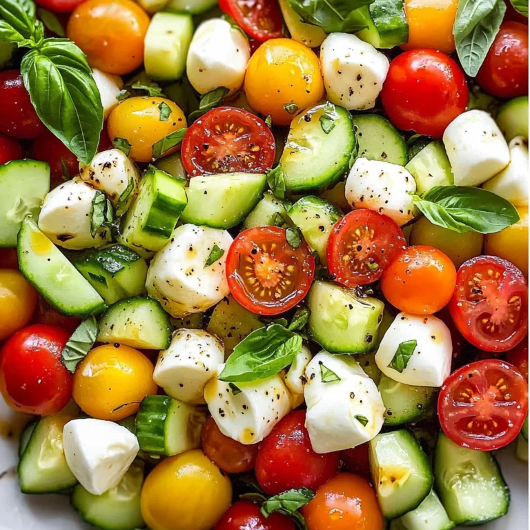 Tomato Cucumber Mozzarella Salad