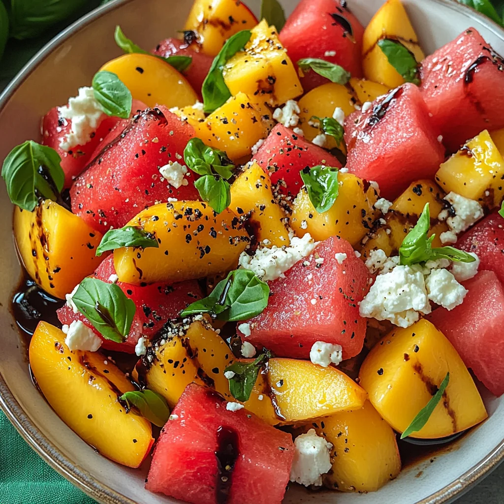 Watermelon Peach Salad – A Refreshing Gourmet Salad
