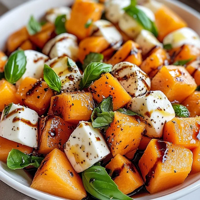 Cantaloupe Caprese Salad