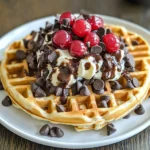 Cherry Chocolate Chip Waffles