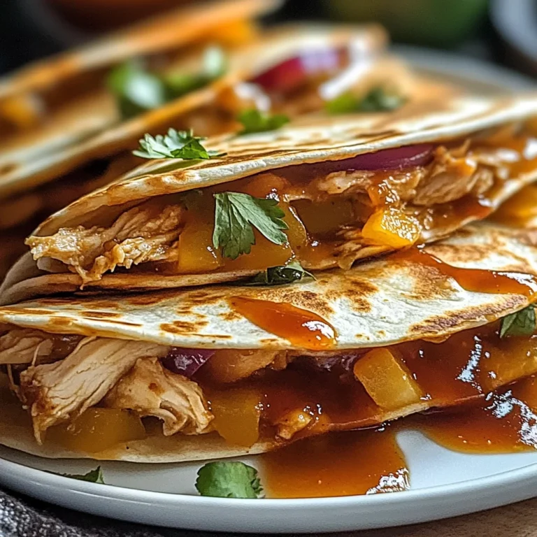 Hot Honey BBQ Chicken Quesadillas