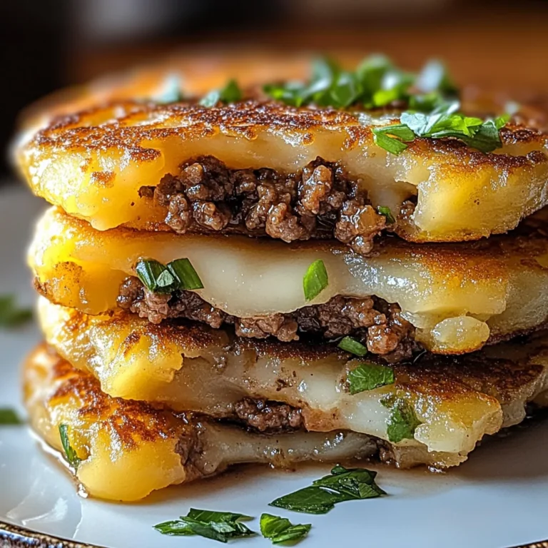 Potato Pancakes with Savory Beef
