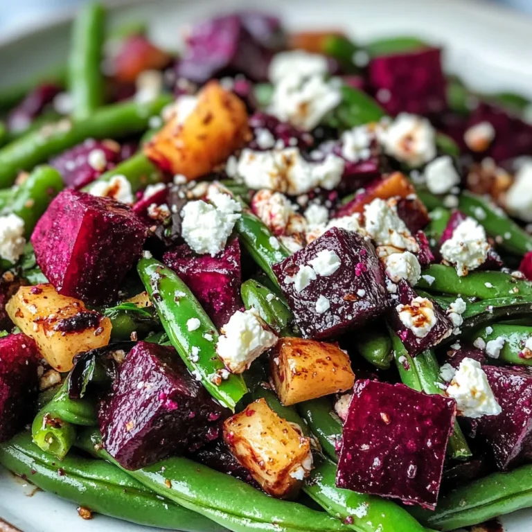 Roasted Beet Green Bean Salad