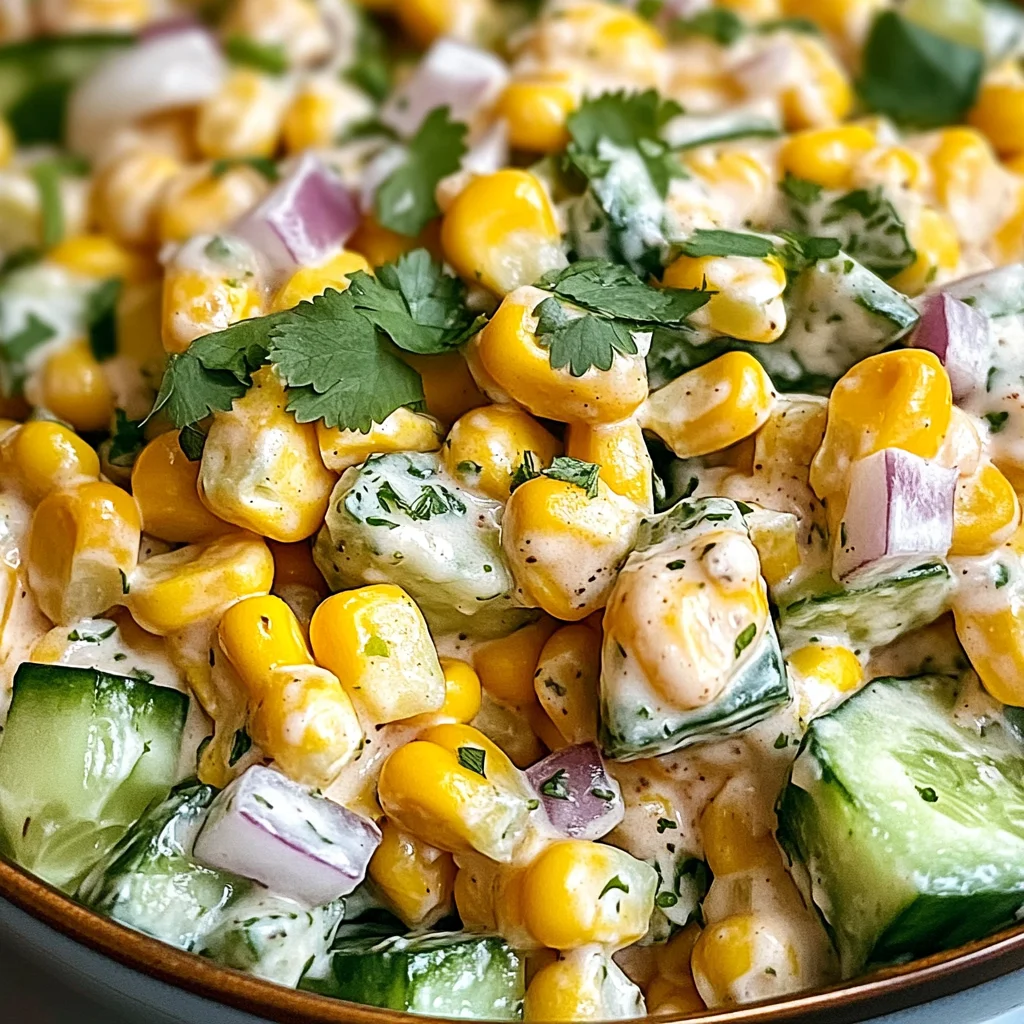 Street Corn Creamy Cucumber Salad