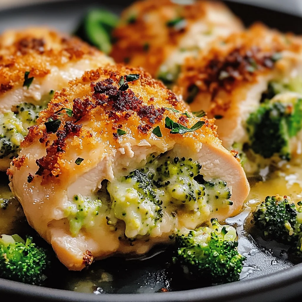 Stuffed Chicken with Broccoli