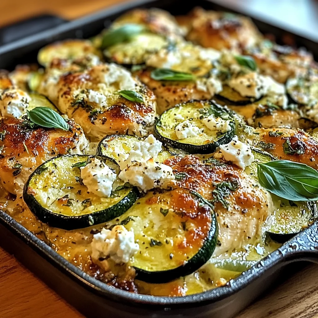 Zesty Zucchini and Feta Bake with Chicken